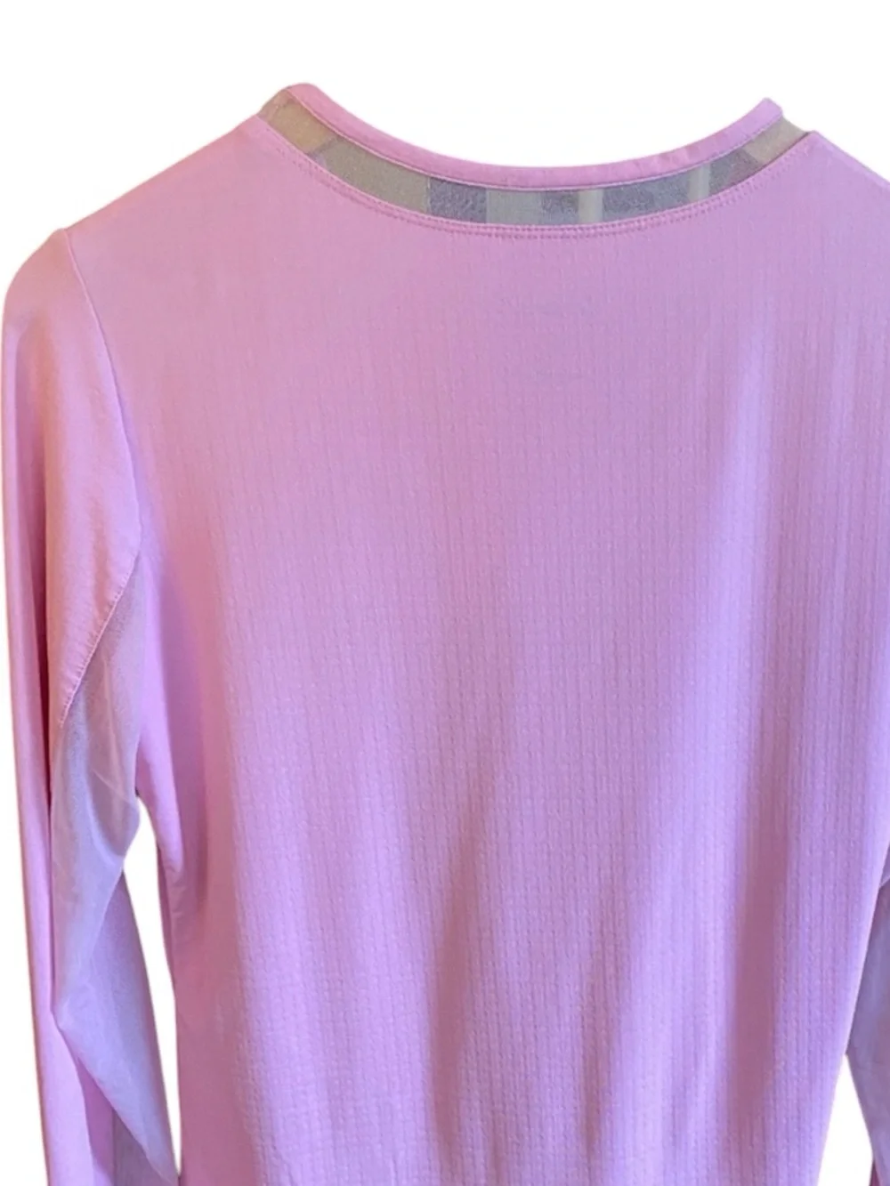 IBKUL Long Sleeve Crewneck Top with Mesh Insert Candy Pink medium - Picture 6 of 10
